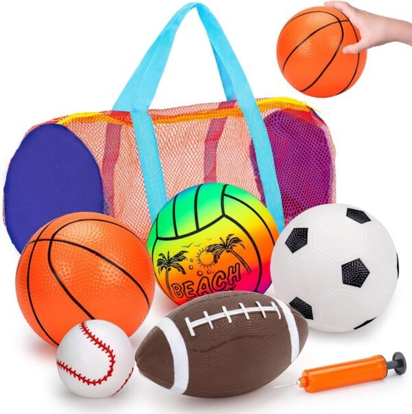 5 Pack Sports Balls Set for Kids